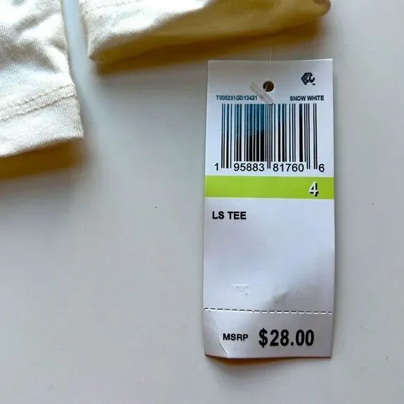 Disney Junior Minnie Kids Cream Top with Ruffle Long Sleeve Girls Sz 4 - Picture 3 of 3